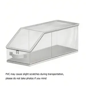 Transparent PVC Baseball Cap Display Box, Stackable Foldable Storage Organizer, Ideal for Home, Store, Holiday Gifts, Collectibles