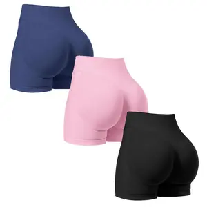 Women Workout Impact Shorts - Scrunch Butt Design, Seamless Construction Summer Slim-Fitting