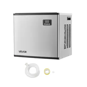 VEVOR Commercial Stainless Steel Ice Maker Head Unit - 360 Lbs/Day, Self-Cleaner, Scheduled Ice-Making, Adjustable Thickness, Ideal for Restaurant, Bar