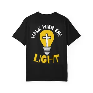 Walk With The Light T-shirt | Christian cross lightbulb design
