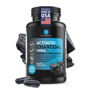 Dr. Robaina Activated Charcoal 1200mg - Gas & Bloating Relief (100 Caps)