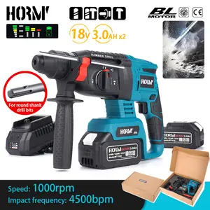 Hormy Brushless 3-Function Rotary Hammer For Makita 18V Li-ion battery 4500bpm High Precision Hammer Drill Chisel Multi-Tool roofing  nailer