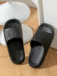 Men's Fashion Soft Sole Casual Slippers, Women's Summer Indoor Home Bathroom Bathing Silent Eva Cool Slides, Comfortable Non-Slip Shoes