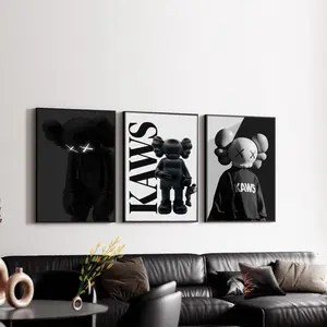 Hypebeast Kaws Poster set of 3, Kaws Graffiti Print Unframed