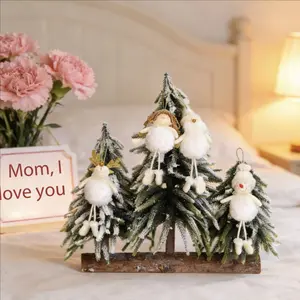 Christmas Santa Snowman Ornament, Creative Cute Style Handmade Plush Hanging Decoration, Easter & Mother's Day Gift, Home Room Party Decor