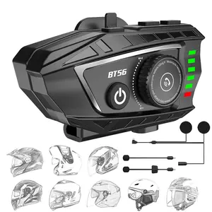 Motorcycle Helmet Bluetooth-compatible Headset, 5.4 Version, 500mah Battery, 30hrs Playtime, Waterproof & Dustproof, Noise Cancellation, Motorcycle Accessories