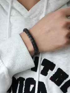 Hip Hop Snake Bone Bracelet, Full Zirconia Texture, Street Style, Smooth Fit, Copper Material, All Seasons Jewelry, All Season Wear