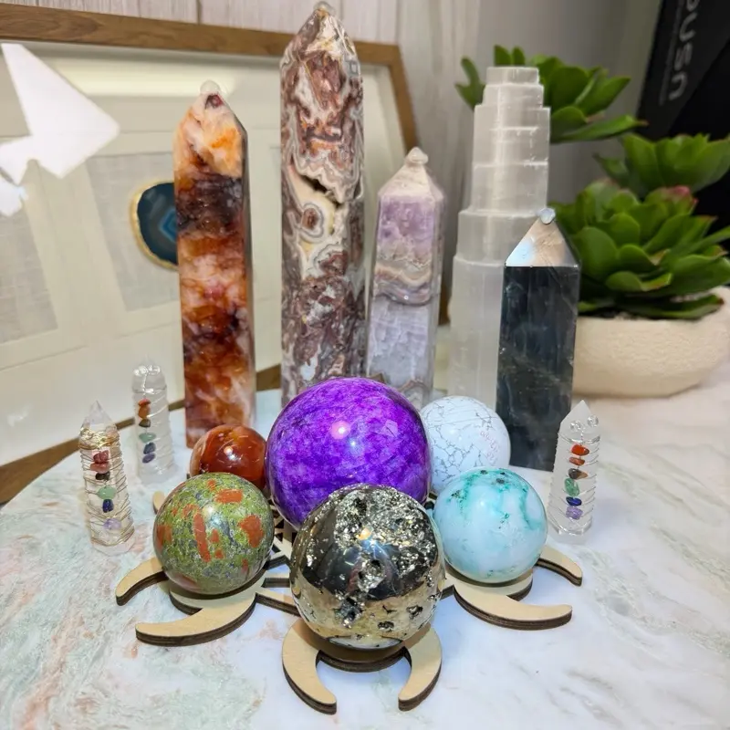 Crystal Forest 1- Live Claim - Natural Crystal Home Decor| Crystal Tower, Crystal Sphere, Crystal Carving & Crystal Specimen