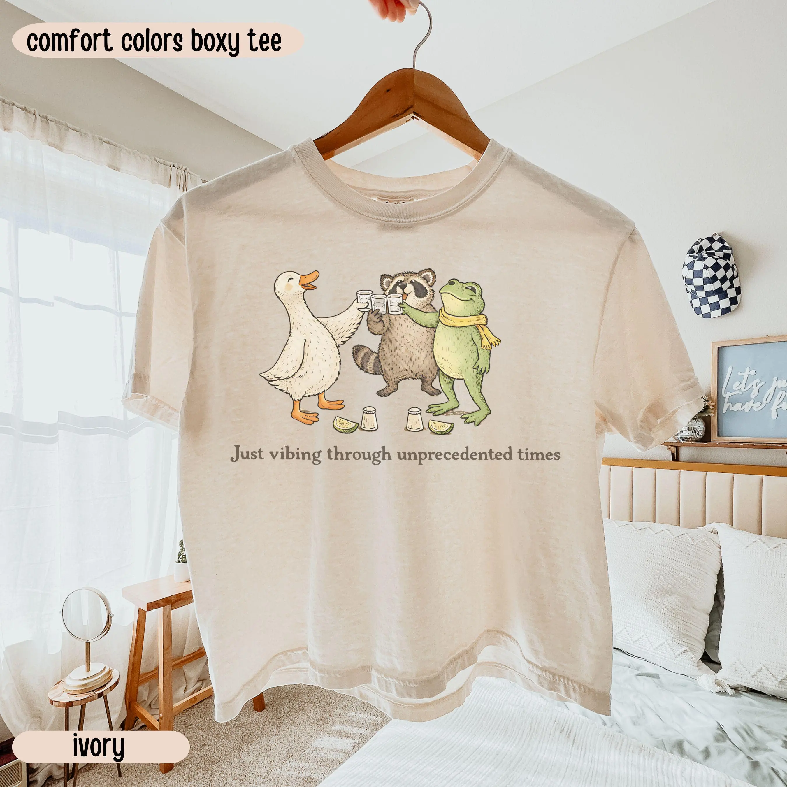 Comfort Colors Funny Frog Shirt Funny Goose Shirt Funny Raccoon Shirt Boxy Crop Tee Funny Animal Meme Tee Trash Panda Trashcore Crop