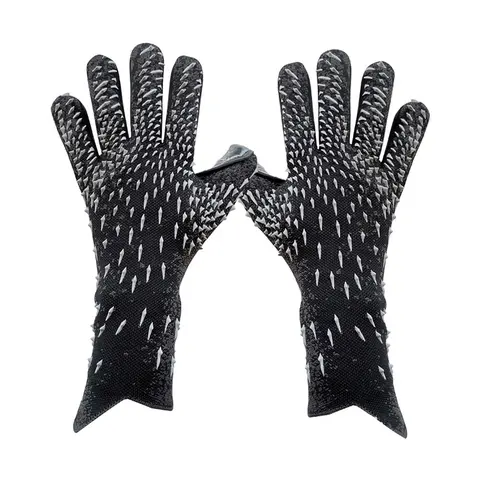 Unisex High-Performance Football Equipment Soccer Goalie Gloves - Full Hand, Nonslip Strong Grip Palms, Breathable Synthetic Fabric Gear for Kids and Adults