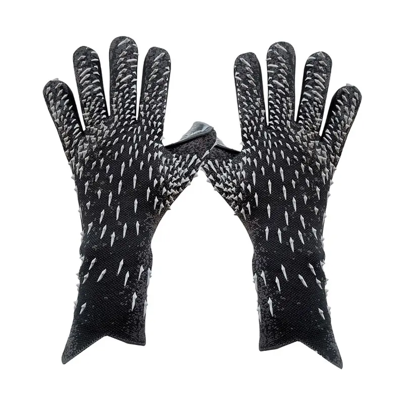 Unisex High-Performance Football Equipment Soccer Goalie Gloves - Full Hand, Nonslip Strong Grip Palms, Breathable Synthetic Fabric Gear for Kids and Adults