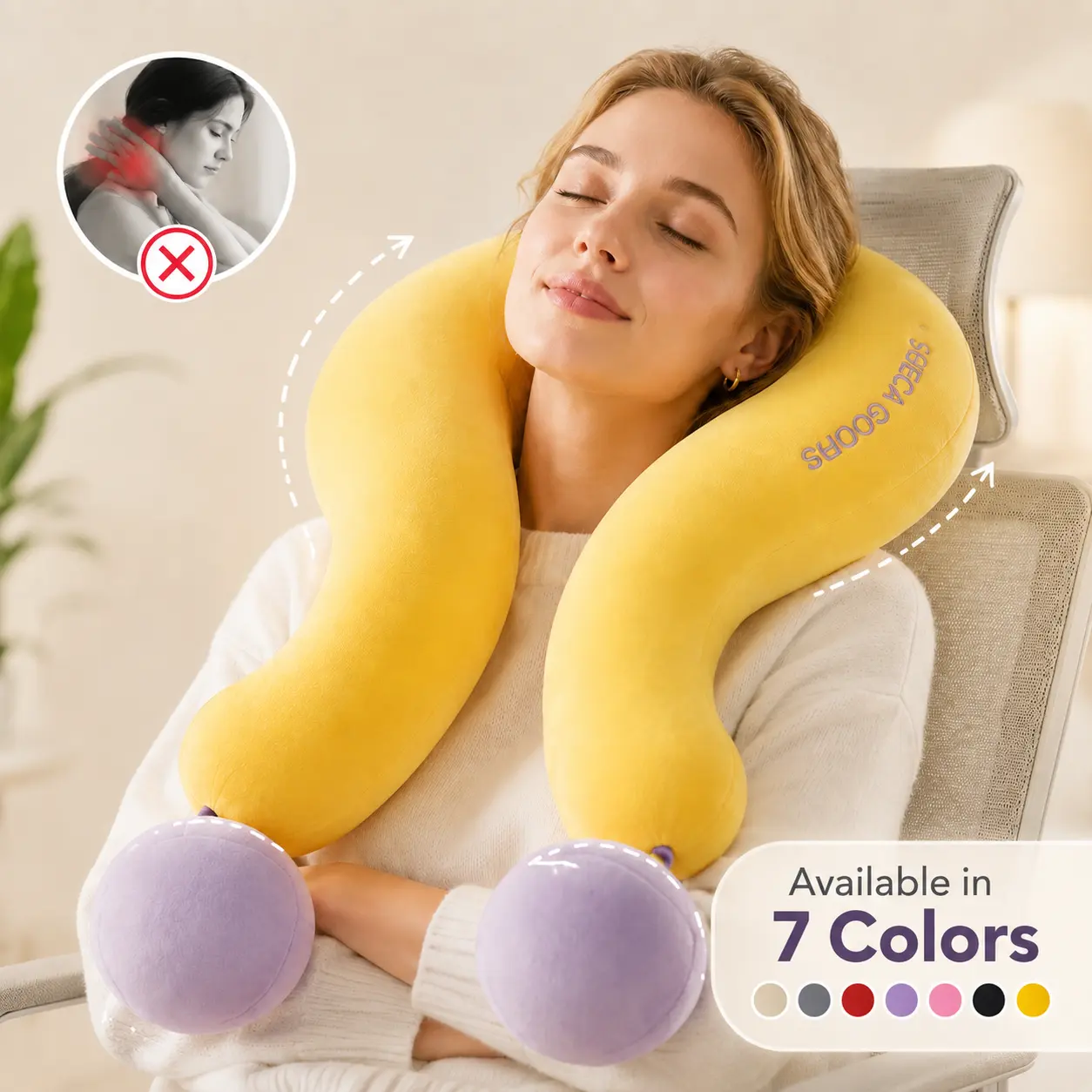 【New】Large 2-in-1 Ergonomic Neck & Arm Nap Pillow – Upgrade Your Office Naps, Gaming & Everyday Relaxation, Cozy Pressure Relief Cushion for Office Chair,Couch,Bed & Travel, Ideal for Work,Gaming,Studying and Long Drives, Back to School, Gift Ideals