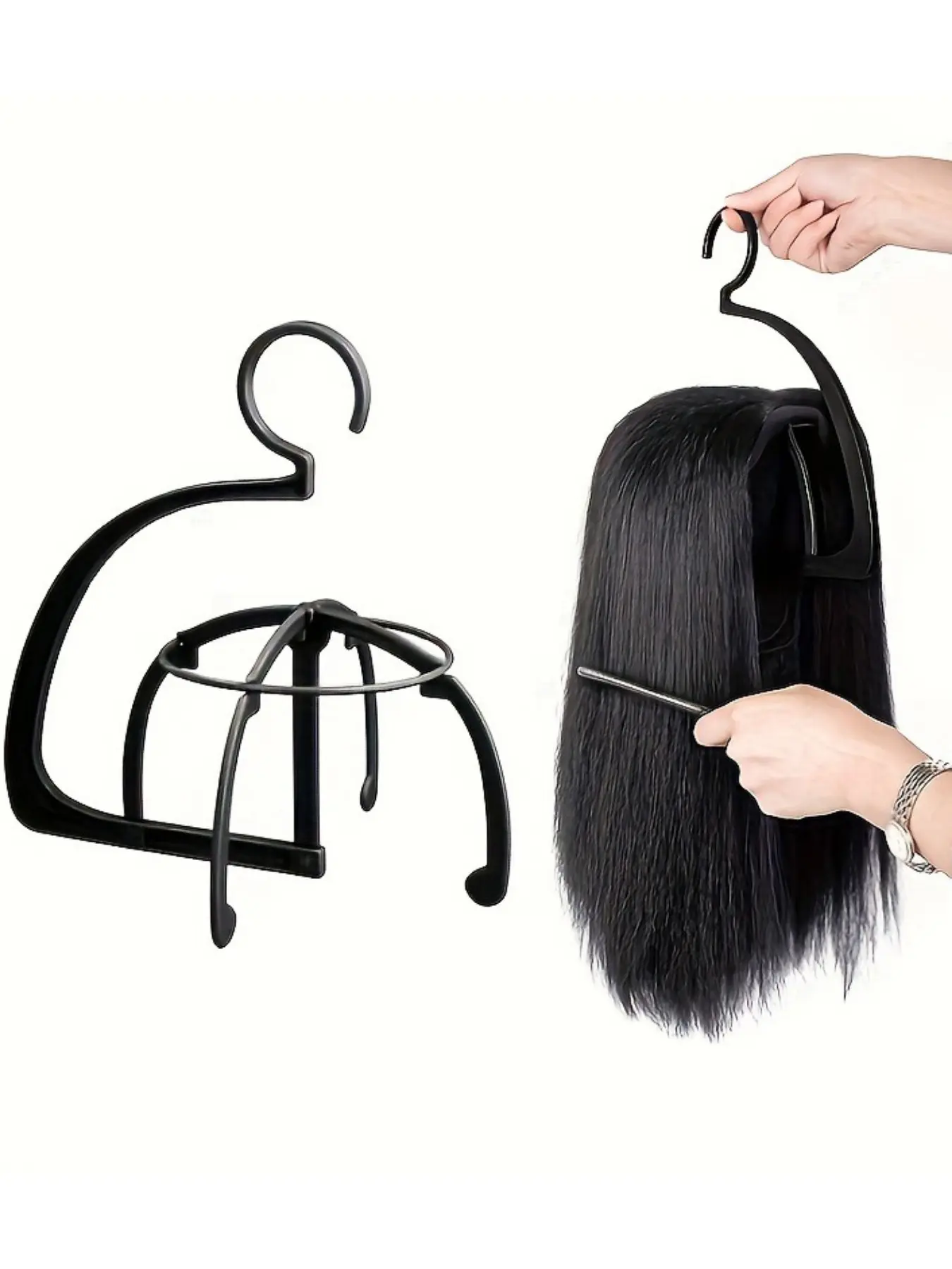 5-Pack Wig Storage Rack, 2 Color Options Available, Convenient Use, Durable & Stylish Design, Hanging Organizer, Hanging Accessory, Perfect for Organizing Wigs