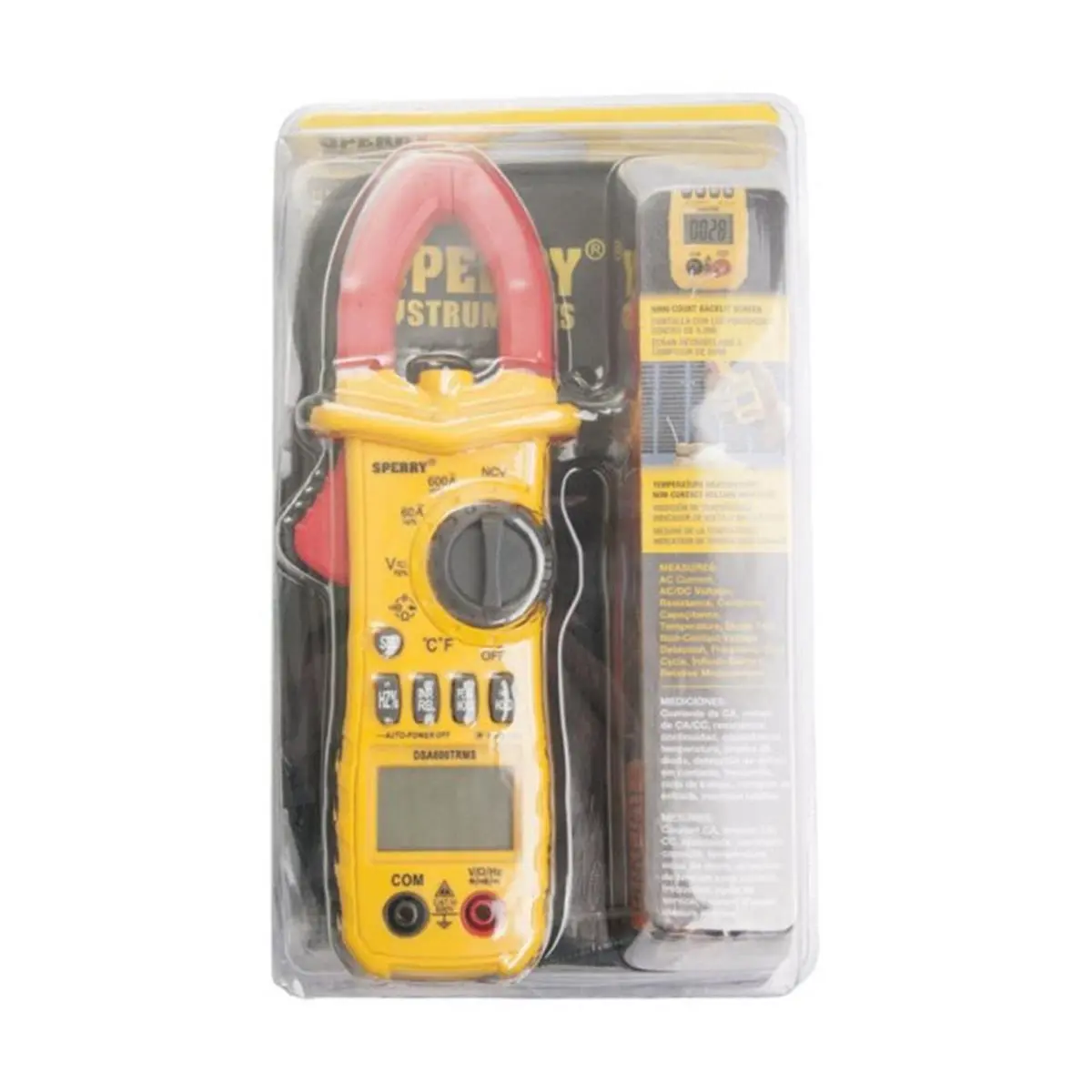 Gardner Bender DSA600TRMS Digital Multimeter, Yellow & Red Clamp-On Clamp Tester, Power Circuit Tester, Voltage Monitor, Includes Leads