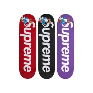 Supreme Smurfs Skateboard Red/Purple/Black Set