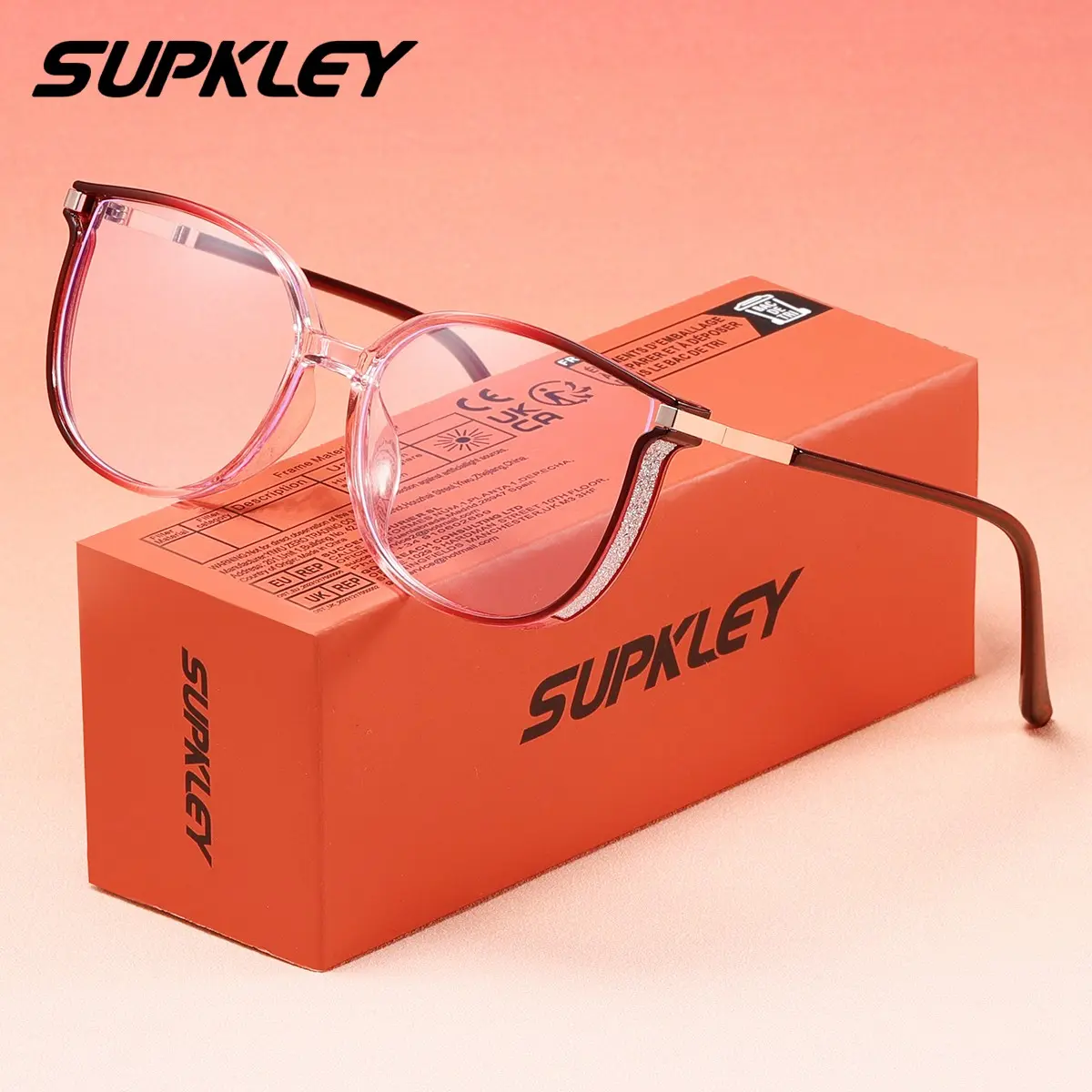 Supkley Reading Glasses, Gradient Tortoise Design, Anti-Blue Light, Full Rim PC Frame, Ideal for Daily Activities, Single Item Pack