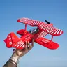 WLTOYS XKS A310 Vintage 4CH 1504 Brushless Motor RC Biplane - 2.4GHz Anti-Interference, 400mm Wingspan EPP Foam RTF Aerobatic Fixed Wing, 3D/6G Dual Mode, 3.7V Rechargeable Remote Control Aeroplanes, 12+ Years Above Unisex Holiday Gift for Beginners