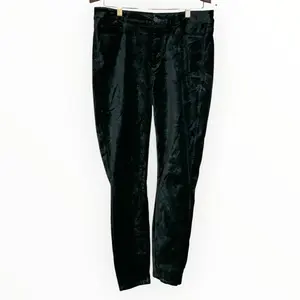 Jade Green Paige Denim Skinny Velvet Pant