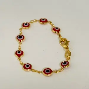 Girls 14k Gold Plated Bracelet 5.5 inches