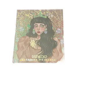 KEUNCOO Halloween EYESHADOW Makeup Book Fashion Eye Shadow with Spooky Design and Crown Illustration