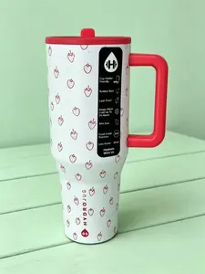 HydroJug 40oz Strawberry Tumbler – -Style Travel Mug with Red Handle, Leak-Proof & Sweat-Proof, Keeps Iced Coffee & Water Cold All Day, Aesthetic Summer Cup” tiktokshopspringglowup bottle father