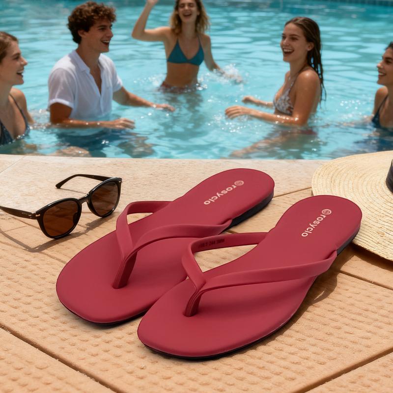 Lumubby Classic Women's PU Flat Flip-Flops Durable Slip-Resistant Slippers for Indoor Outdoor Beach Pool Use Square-Toe Design Mirror-Surface Finish Unisex Stylish Lightweight Lumubby Classic Women's PU Flat Flip-Flops Durable Slip-Resistant Slippers for Indoor Outdoor Beach Pool Use Square-Toe Design Mirror-Surface Finish Unisex Stylish Lightweight