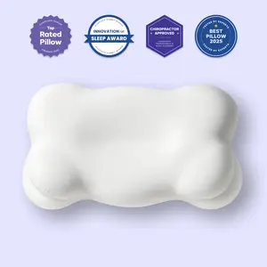 Mellow Sleep | CloudAlign Pillow + FREE Cooling Pillowcase - Ergonomic Cervical Pillow +Dual-Height Memory Foam with Cooling Pillowcase for Side Back & Stomach Sleepers Best Pillow 2025 Awarded