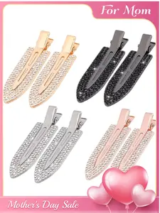 Water Drill Hair Clip Set, Elegant Plain Design for All Hair Types, Simple Headband Accessory,  Mother's Day Gift