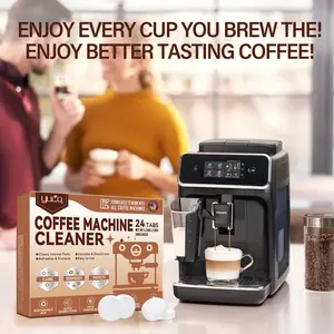 YUCO Coffee Machine Cleaner Tablets – Fast Dissolve Coffee Machine Cleaning for Espresso, Keurig, Nespresso, Drip & All Brands – Removes Residue, Descale & Deodorize – Easy, Quick & Convenient Coffee Cleaner for Home & Office