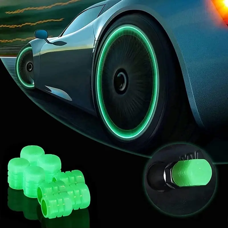 Glow in the Dark Tire Valve Caps (4pck) – $1.99 Full Car Set