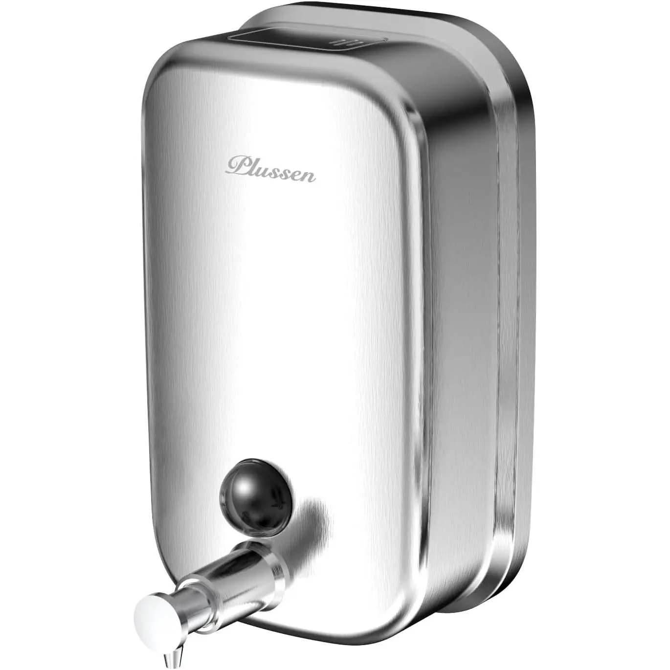 Commercial Wall-Mounted Stainless Steel Soap Dispenser with Pump - Key Lock, Leak-Proof, Easy Installation for Public Restrooms, Hotels - Liquid & Gel Hand Sanitizer Janitorial Supply