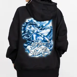 Tears Of A Sad Girl blue Chicano Clothing, Chicana Art, Cholo Chola outfit, Streetwear hoodie, Full size, full color