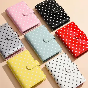 A6 Retro Polka Dot Cash Binder, Budget Planning Notebook, Handwriting Journal, Storage Book, Finance Checklist Organizer, Planner Notebook, Ideal for Saving Money and Organizing