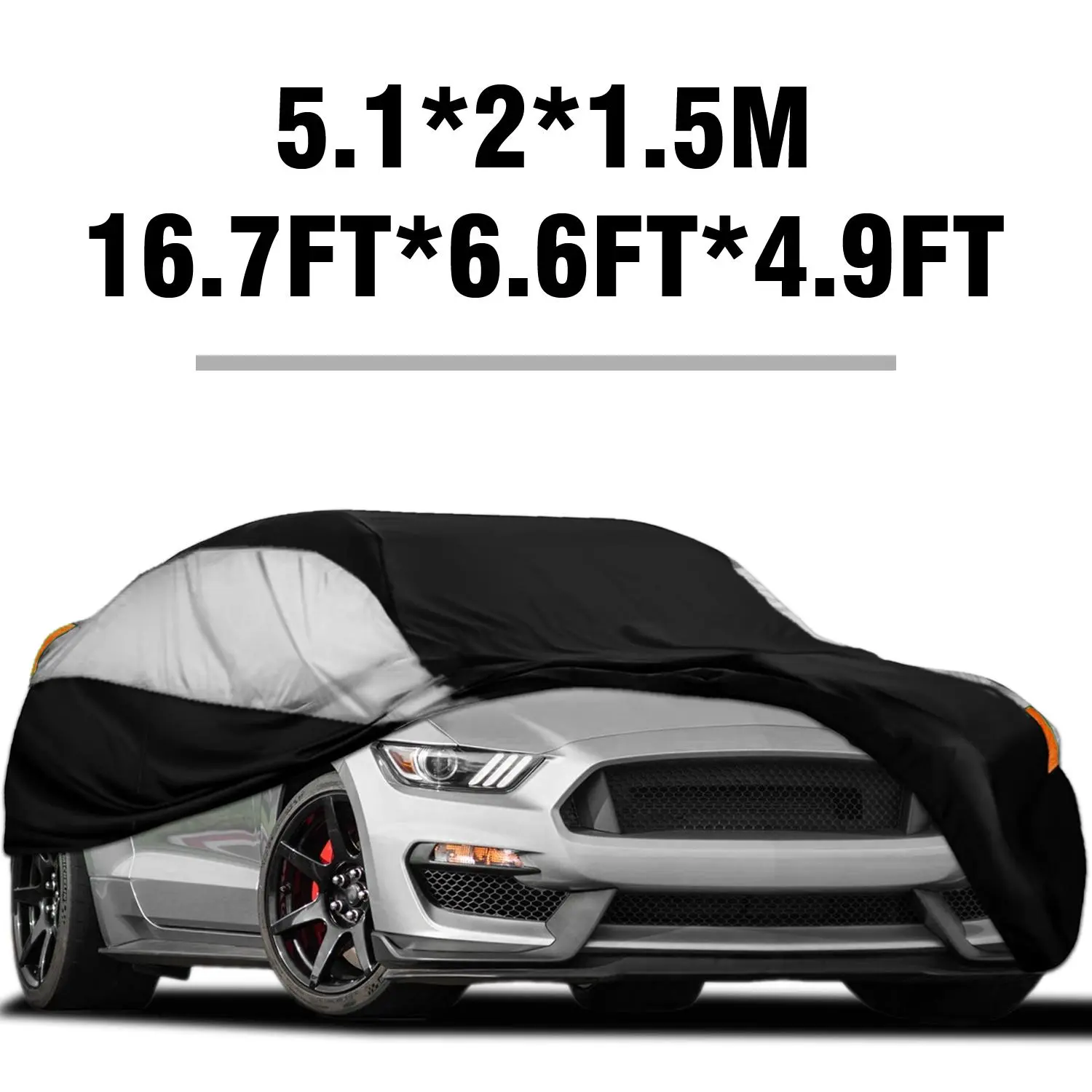 Black-Silver-XXL( 16.7*6.6*4.9FT ) 