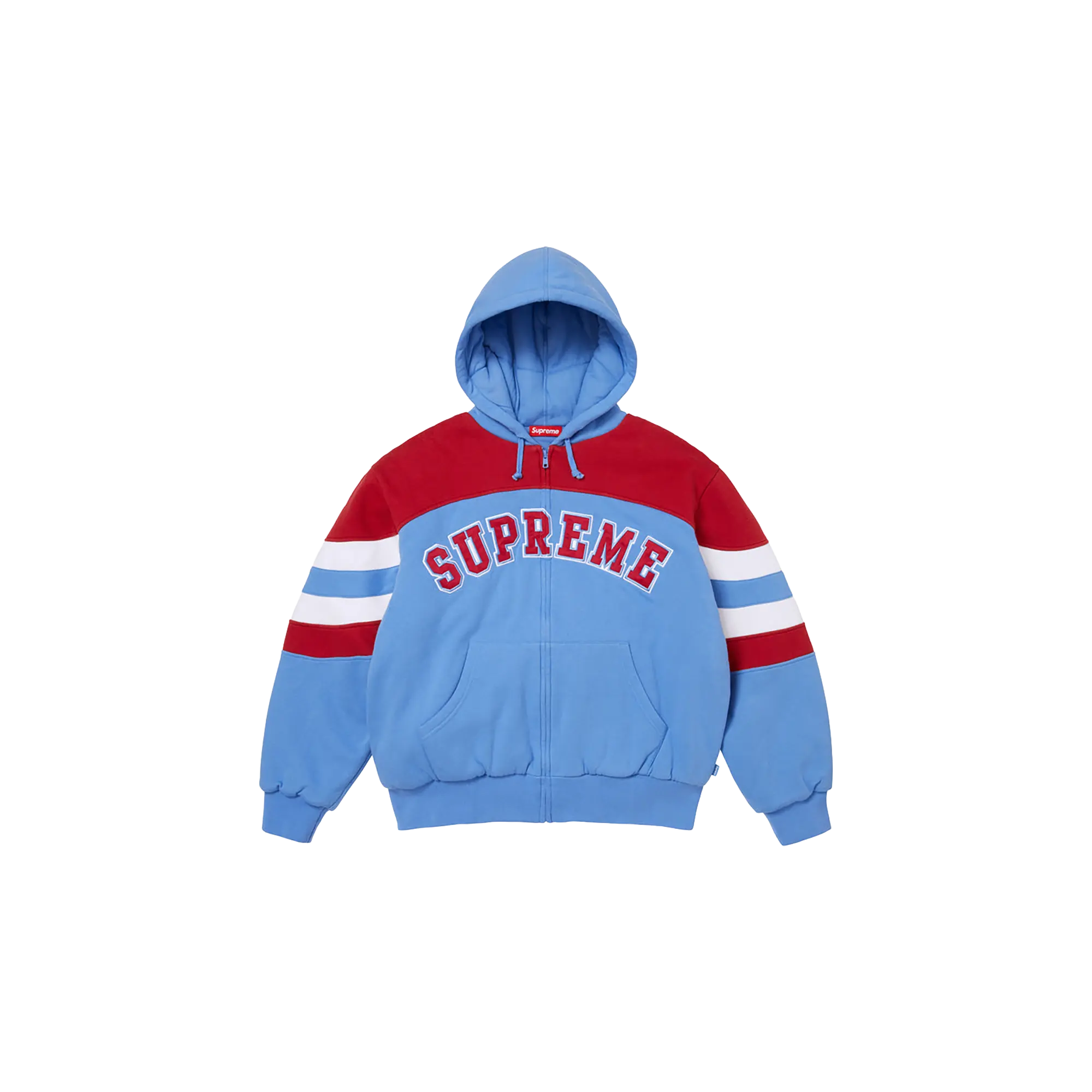 Filled Zip Up Hooded Sweatshirt "SS26 - Light Blue" SU27076