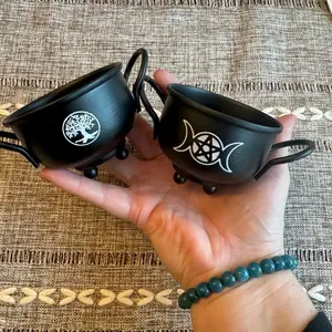 Metal Cauldrons Tree of Life or Triple Moon