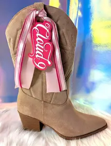Megan Moroney Cloud 9 Inspired Boot Charm (Pink with White Lettering