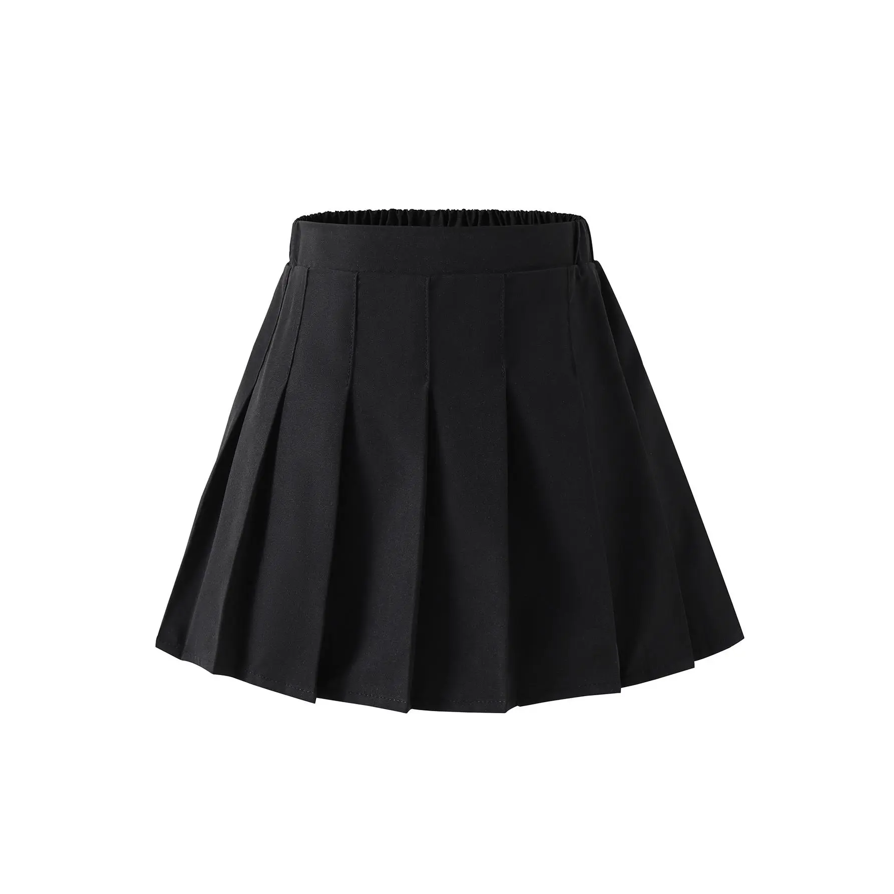 (New)Girls' Pleated Half-Skirt, New Summer Style for Teen Girls, Elegant Pleated Mini Skirt with Safety Shorts Design, School Uniform Style Casual Wear for Girls, Suitable for Vacations, Outings, Parties, Comfortable Skirt