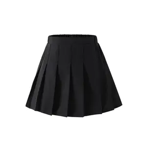 Girls' Pleated Half-Skirt, New Summer Style for Teen Girls, Elegant Pleated Mini Skirt with Safety Shorts Design, School Uniform Style Casual Wear for Girls, Suitable for Vacations, Outings, Parties, Comfortable Skirt