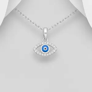 Sterling Silver All-seeing Eye Pendant Necklace