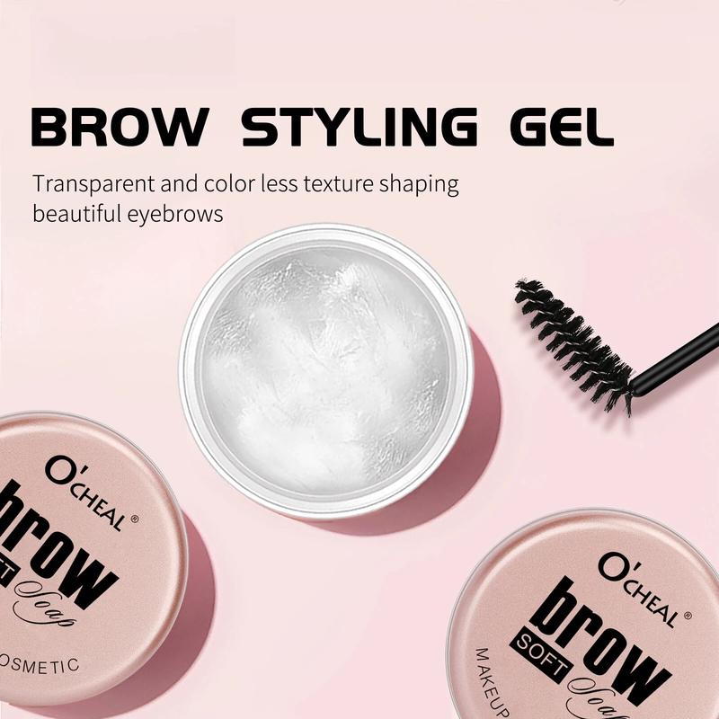 【Long-Lasting Waterproof Brow Gel】 for women Clear Transparent Gel, Brow Lift,  Clear Shaping Wax For Holding Brows In Place, Creates A Fluffy Feathered Look,Component safety Eyebrow Tattoo Christmas and New Year gifts pencil lipstick Set warm mascara