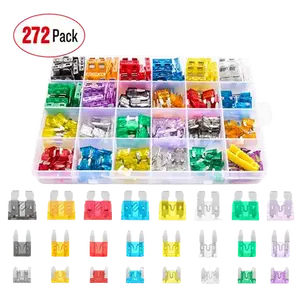 Nilight 272Pcs Standard & Low Profile Mini Blade Fuse Assortment Kit