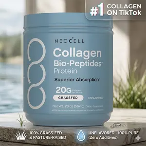 NeoCell Collagen Bio-Peptides Powder 20oz - Grassfed Protein Supplement - Advanced with 18 Essential Amino Acids