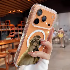 Cute Monkey Pattern Magnetic Clear Shockproof Protective Slim Thin Luxury Phone Case Cover for iPhone 11 12 13 14 15 16 17 Pro Max Plus Air MagSafe.QXG770