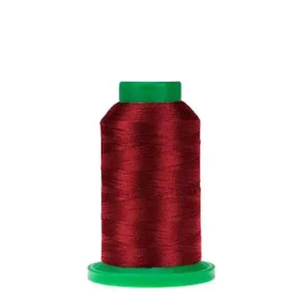 Isacord Durable Polyester Embroidery Thread - 1000m Cherry Solid Hue 2922-1913, Low Lint, Smooth & Polished Finish, High Strength, Ideal for Bold Bright Accents, Lettering Projects, Bold Accent