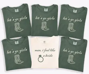 Custom Last Rodeo Country Bachelorette Comfort Colors T-Shirt, Matching Wedding Shirt, Custom Bridesmaid, Wedding Party Bachelorette Shirt, Trendy Bride Shirt, Full Size, Full Color