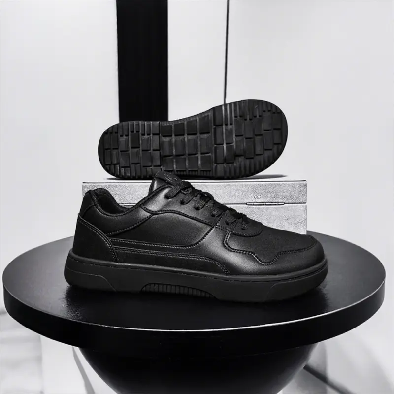 Men's Wide-Toed Leather Waterproof Closed Sports Footwear - Preppy Casual Trainers, Breathable, Stain-Resistant, Easy-to-Clean Off-Road Sneakers with Soft Sole for All-Seasons Daily Leisure Walking Shoes, Casual Trainer Shoes, Sports Shoes