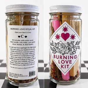 Burning Love Ritual Kit - All-Inclusive Spiritual Tool Set for Intimacy Enhancement & Emotional Connection