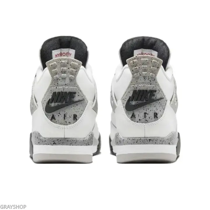 Clean Cream White Unisex Preppy Athletic Trainers With Grey Paint Splatter Details, Retro Mid Top Sneakers Packaged With Original Box, Ideal For Campus Lifestyle & Youth Casual Street Looks