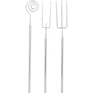 3Pcs Stainless Steel Chocolate Dipping Tools Set, Truffle Candy Fondue Forks, Baking Cooking Supplies for Home Bakers, Dishwasher Safe